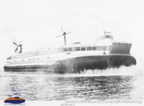 SRN4 stretched to Mark 3 - SUPER 4 in 1978-9 -  (credit: The <a href='http://www.hovercraft-museum.org/' target='_blank'>Hovercraft Museum Trust</a>).